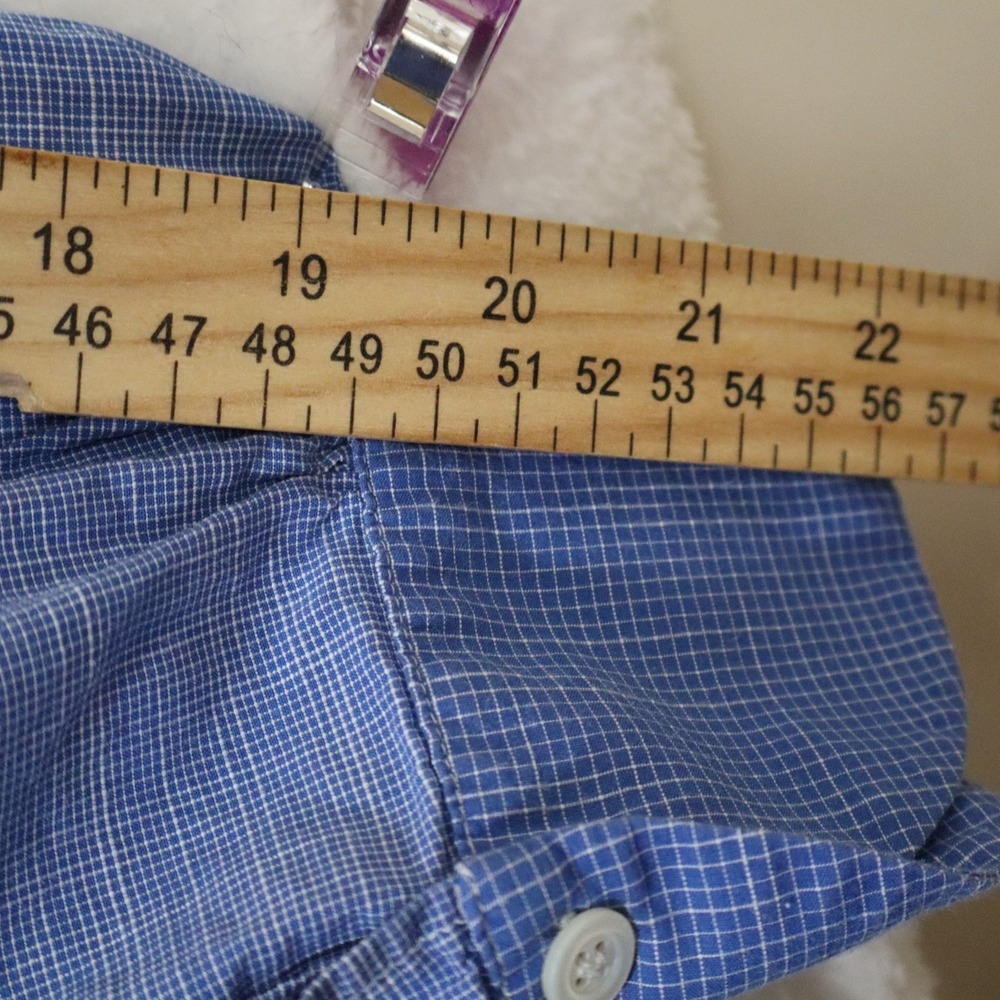 Gallego Desportes Paris Women's M Blue Oversized Tunic Shirt Check Pattern - Picture 6 of 10